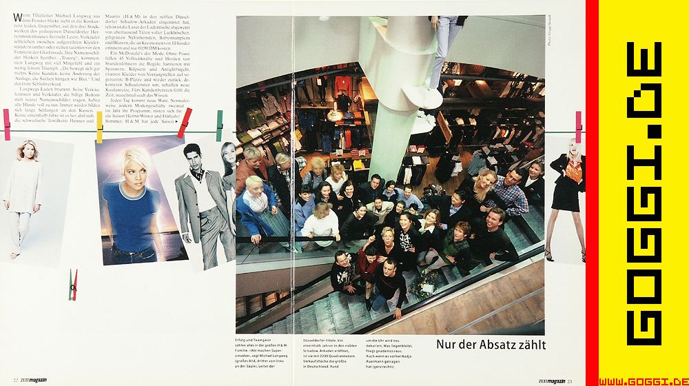 Düsseldorfer H & M - Filiale in den Schadowarkaden, Michael Langweg, ZEITmagazin, © Goggi Strauss
