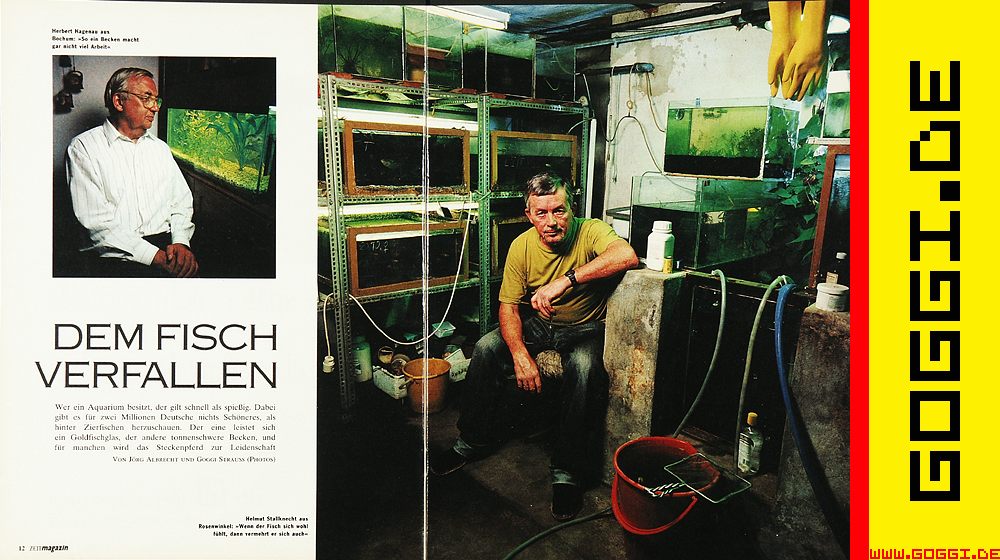Aquarianer, Herbert Hagenau, Helmut Stallknecht, Aquarium,  ZEITmagazin, © Goggi Strauss